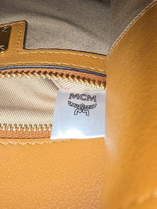MCM Tan Cognac Visetos Cow Leather Small Backpack W/ Gold Hardware (EUC)COA✨️?✨ main image 16